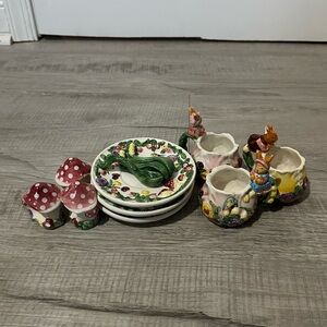 vintage china porcelain miniature tea set